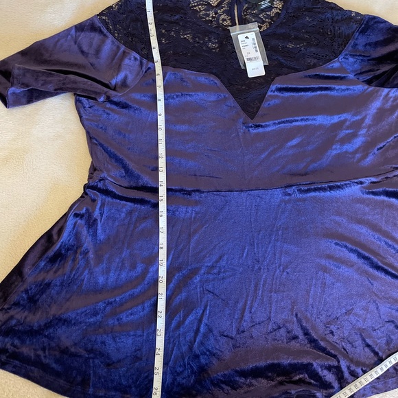 Michel Studio Lace Peplum Blouse - Size 2X - Picture 10 of 12